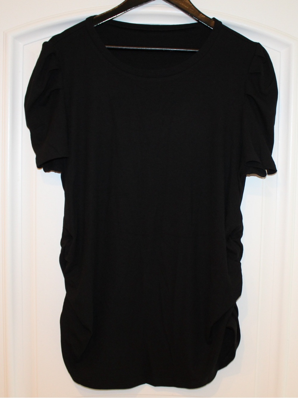 Black tunic with ruching (women’s XL) (NWOT)
